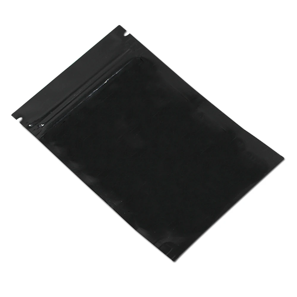 100Pcs Glossy Black Mylar Foil Zip Lock Stand Up Bag Self Seal Recyclable Bean Cookies Nut Food Storage Packaging Pouches 
100Pcs Glossy Black Mylar Foil Zip Lock Stand Up Bag Self Seal Recyclable Bean Cookies Nut Food Storage Packaging Pouches