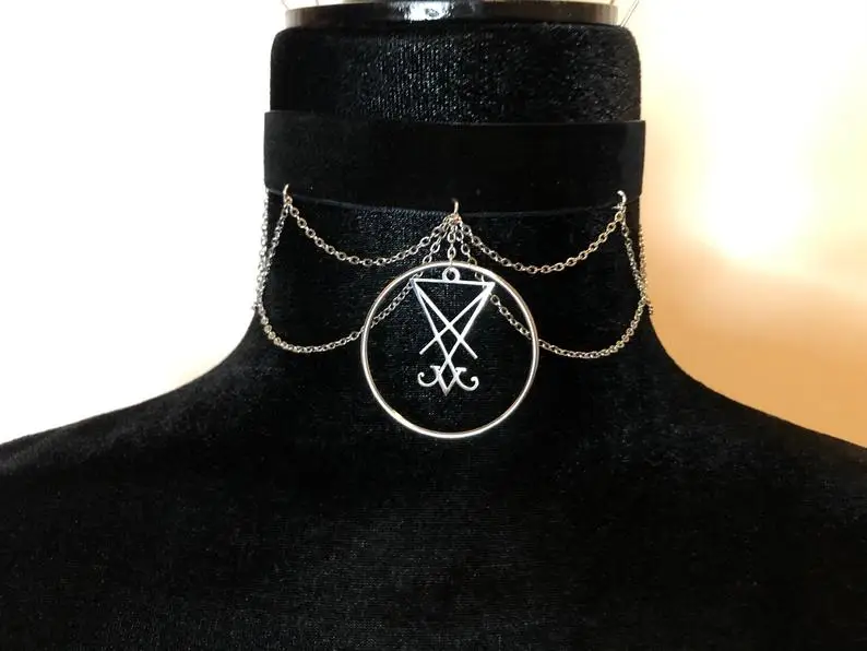 Sigil of Lucifer Choker- Witchy - Goth - Gothic- Dark occult Jewelry
Sigil of Lucifer Choker- Witchy - Goth - Gothic- Dark occult Jewelry