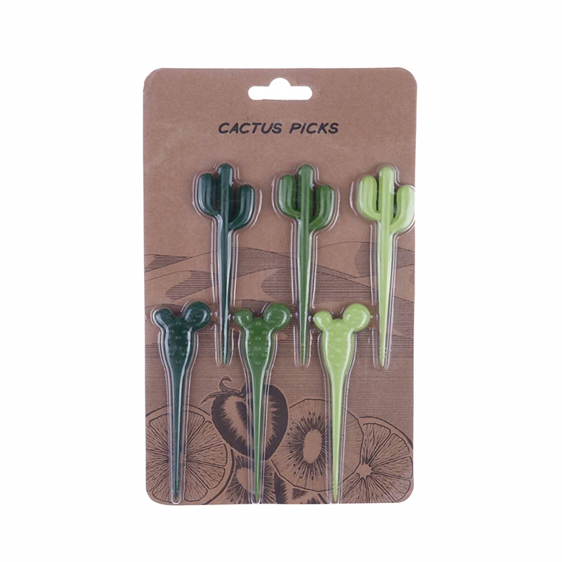 6pcs/pack Cactus Fruit Forks Dessert Forks Toothpick Kids Tableware Food Picks
6pcs/pack Cactus Fruit Forks Dessert Forks Toothpick Kids Tableware Food Picks