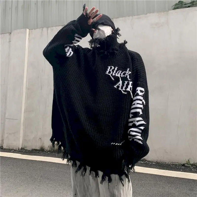 Turtleneck men sweater black outerwear tassels pullover Korean loose all-match autumn winter 2021 couple loose casual women top
Turtleneck men sweater black outerwear tassels pullover Korean loose all-match autumn winter 2021 couple loose casual women top
