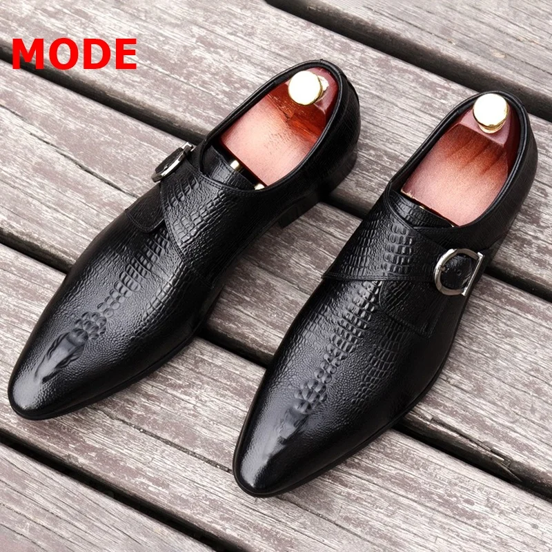 OMDE Loafers Business Formal Shoes Men Dress Shoes Genuine Leather Crocodile Pattern Monk Strap Bridegroom Wedding Shoes
OMDE Loafers Business Formal Shoes Men Dress Shoes Genuine Leather Crocodile Pattern Monk Strap Bridegroom Wedding Shoes