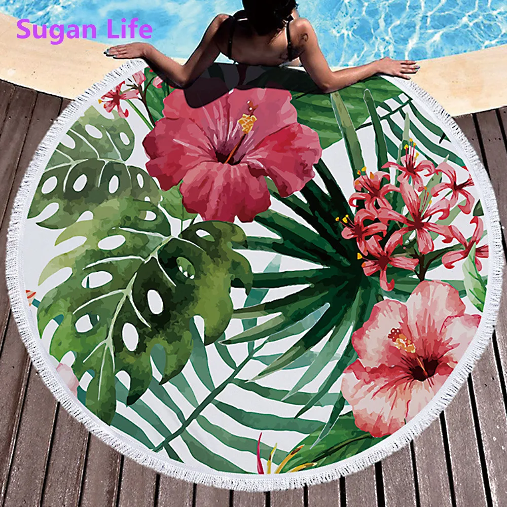 Sugan Life NEW Leaf Beach Towel Tropical Plants Flower Round Microfiber Towel Living Room Home Decor Wall Tapestry Yoga Mat
Sugan Life NEW Leaf Beach Towel Tropical Plants Flower Round Microfiber Towel Living Room Home Decor Wall Tapestry Yoga Mat