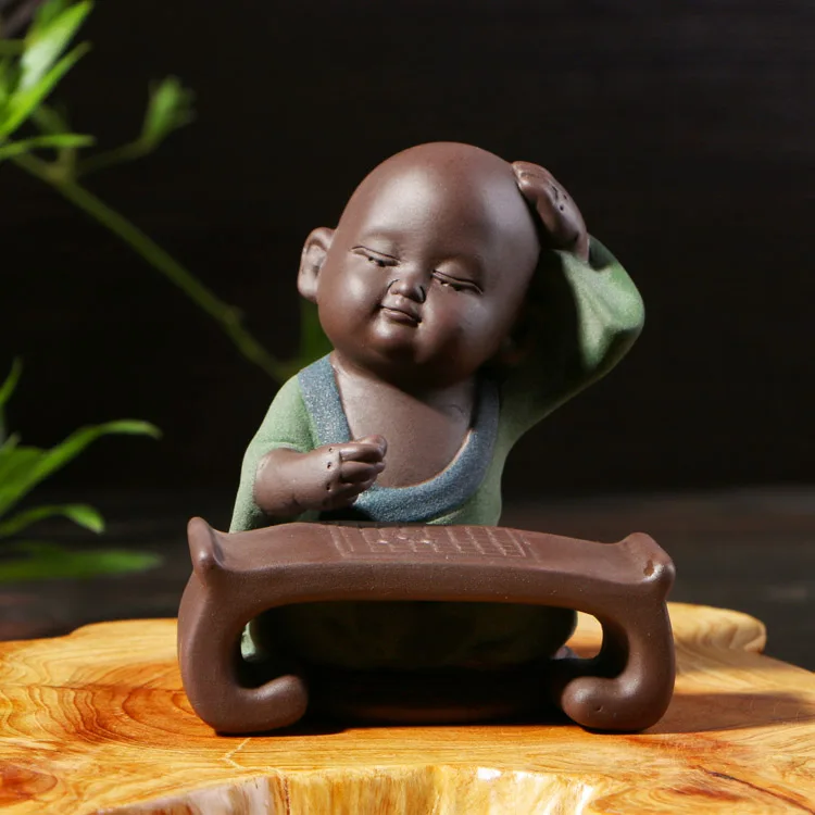 Kung Fu Tea Set Accessory Colorfull Pottery Tea Pet Statue Small Monk Home Decoration
Kung Fu Tea Set Accessory Colorfull Pottery Tea Pet Statue Small Monk Home Decoration