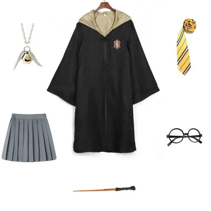 Adult Children Potter Costume Hermione Clothes Magic School Uniform Ravenclaw Slytherin Robe Cloak Halloween Costume
Adult Children Potter Costume Hermione Clothes Magic School Uniform Ravenclaw Slytherin Robe Cloak Halloween Costume