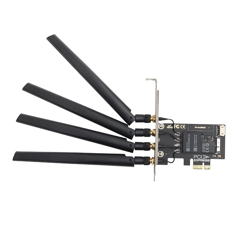 Network Card 1750Mbps PCI-E BCM94360CD 2.4G/5G Bluetooth 4.0 with 4X6 DBi Antenna WiFi Adapter for Win 7/8/10 MAC OS
Network Card 1750Mbps PCI-E BCM94360CD 2.4G/5G Bluetooth 4.0 with 4X6 DBi Antenna WiFi Adapter for Win 7/8/10 MAC OS