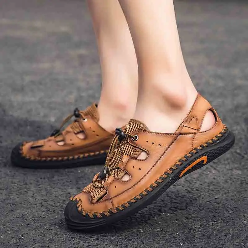 Hot Classic Male Shoes Genuine Leather Men Sandals Summer Men Shoes Beach Non-slip Fashion Outdoor Casual Shoes Sandals
Hot Classic Male Shoes Genuine Leather Men Sandals Summer Men Shoes Beach Non-slip Fashion Outdoor Casual Shoes Sandals