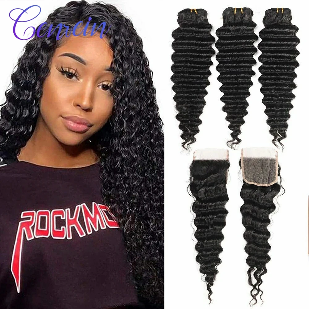 Deep Wave Bundles With Closure Peruvian Hair Bundles 8-28Inches Beauty Remy Hair Bundles With 4x4 Closure Human Hair Extenstion
Deep Wave Bundles With Closure Peruvian Hair Bundles 8-28Inches Beauty Remy Hair Bundles With 4x4 Closure Human Hair Extenstion