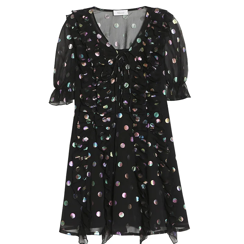 Chiffon Polka Dot Dress 3XL Plus Size Dress Sweet Loose High Waist Ruffles Dresses Print Summer Robes TK717
Chiffon Polka Dot Dress 3XL Plus Size Dress Sweet Loose High Waist Ruffles Dresses Print Summer Robes TK717