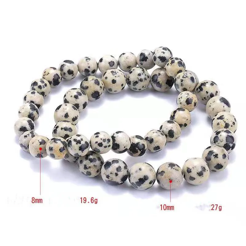 Jewelry Bracelet Dalmatian Beads Natural Stone Energy Yoga Bracelet 8 10MM Men Women Hand Elastic
Jewelry Bracelet Dalmatian Beads Natural Stone Energy Yoga Bracelet 8 10MM Men Women Hand Elastic
