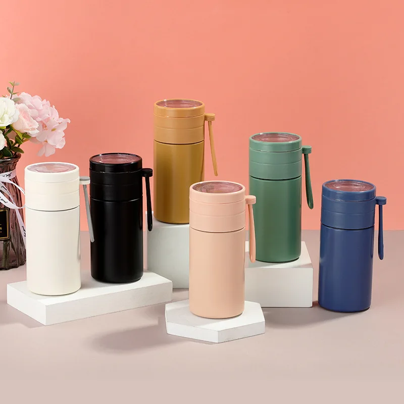280ml Thermos Bottle With Tea Filter Vacuum Flask Sealed Leakproof Stainless Steel Small Capacity Travel Insulated Cup
280ml Thermos Bottle With Tea Filter Vacuum Flask Sealed Leakproof Stainless Steel Small Capacity Travel Insulated Cup