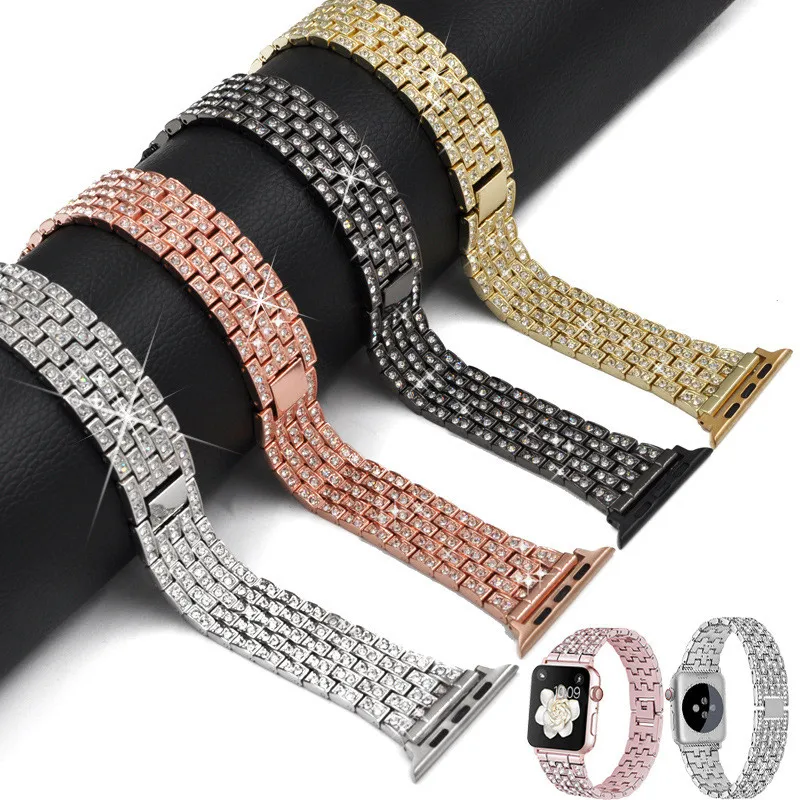 For Apple Watch Band 40mm 44mm 38mm 42mm Women Rhinestone Band for Apple Watch Series 1 2 3 4 5 iWatch Stainless Steel Strap
For Apple Watch Band 40mm 44mm 38mm 42mm Women Rhinestone Band for Apple Watch Series 1 2 3 4 5 iWatch Stainless Steel Strap