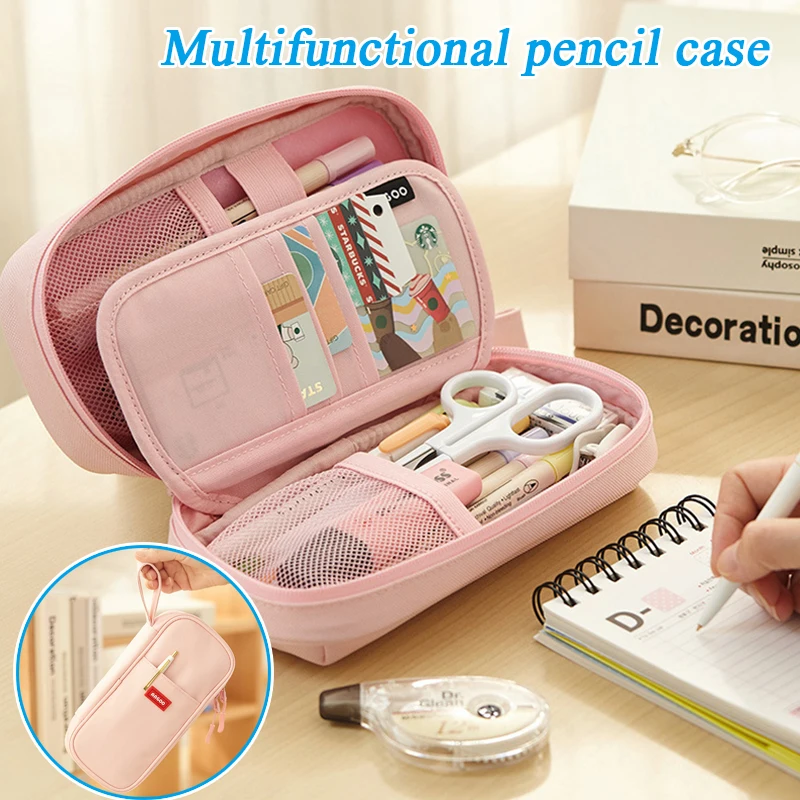 Large Capacity Pencil Case Multifunctional Stationery Bag Organizer Stationery Pencil Pouch for School Office Stuff JHP-Best 
Large Capacity Pencil Case Multifunctional Stationery Bag Organizer Stationery Pencil Pouch for School Office Stuff JHP-Best