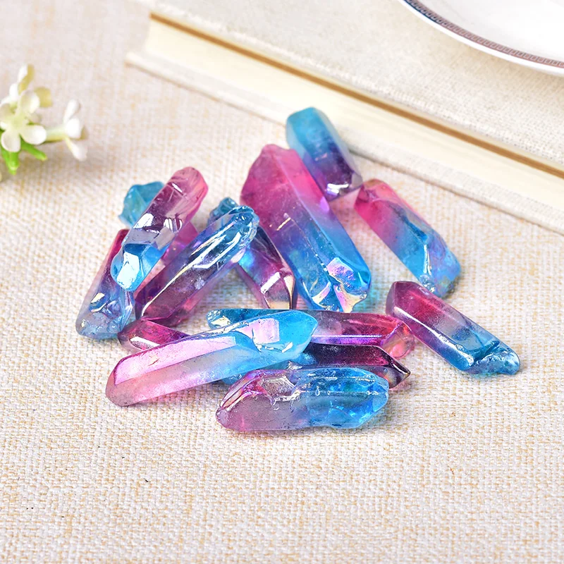 50g Electroplated Colourful Crystal Wand Point Raw Crystals Healing Energy Crystal Stone Natural Stones and Minerals Home Decor
50g Electroplated Colourful Crystal Wand Point Raw Crystals Healing Energy Crystal Stone Natural Stones and Minerals Home Decor