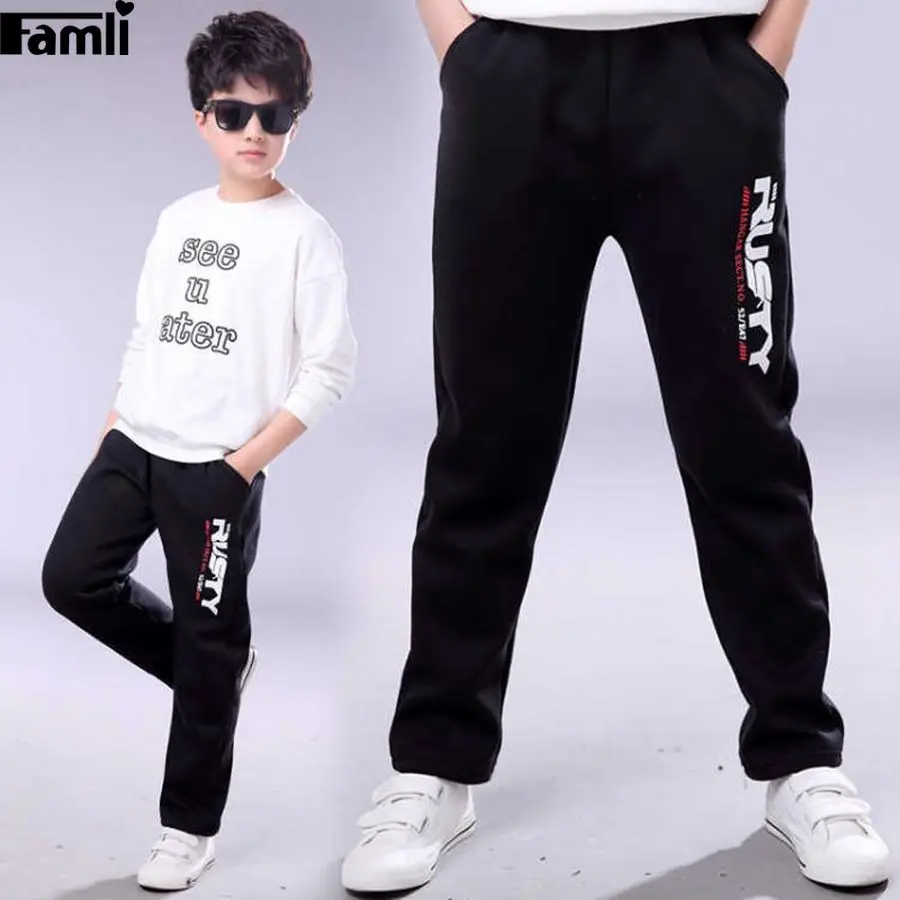 

Брюки Famli брюки большого мальчика для мальчиков-подростков, спортивные, повседневные, на весну и осень, одежда для детей 10, 12, 14 лет