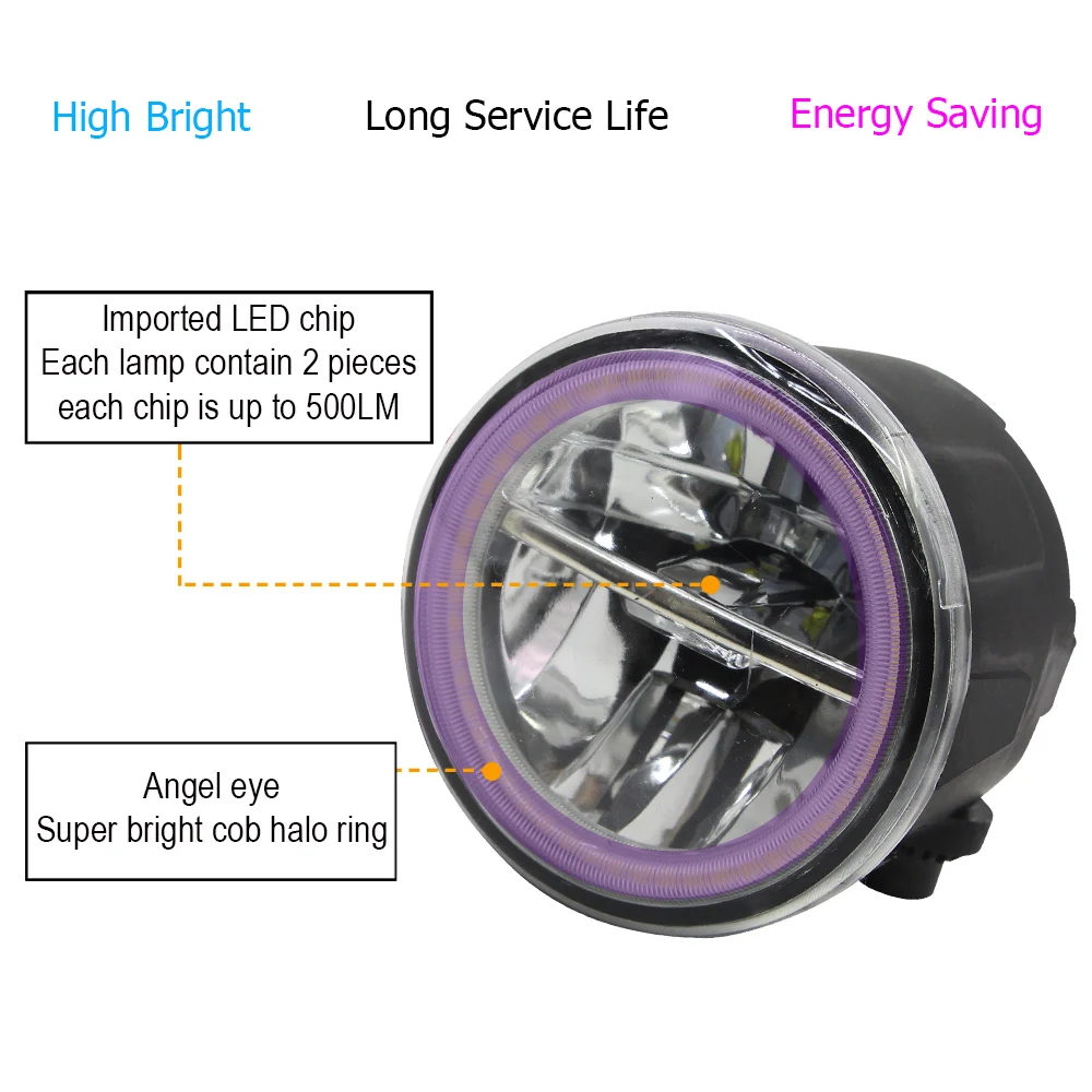 Buildreamen2 For Infiniti G G25 G37 2011 2012 2013 Car H11 LED Bulb Fog Light Angel Eye Halo Ring DRL Daytime Running 12V | Автомобили и