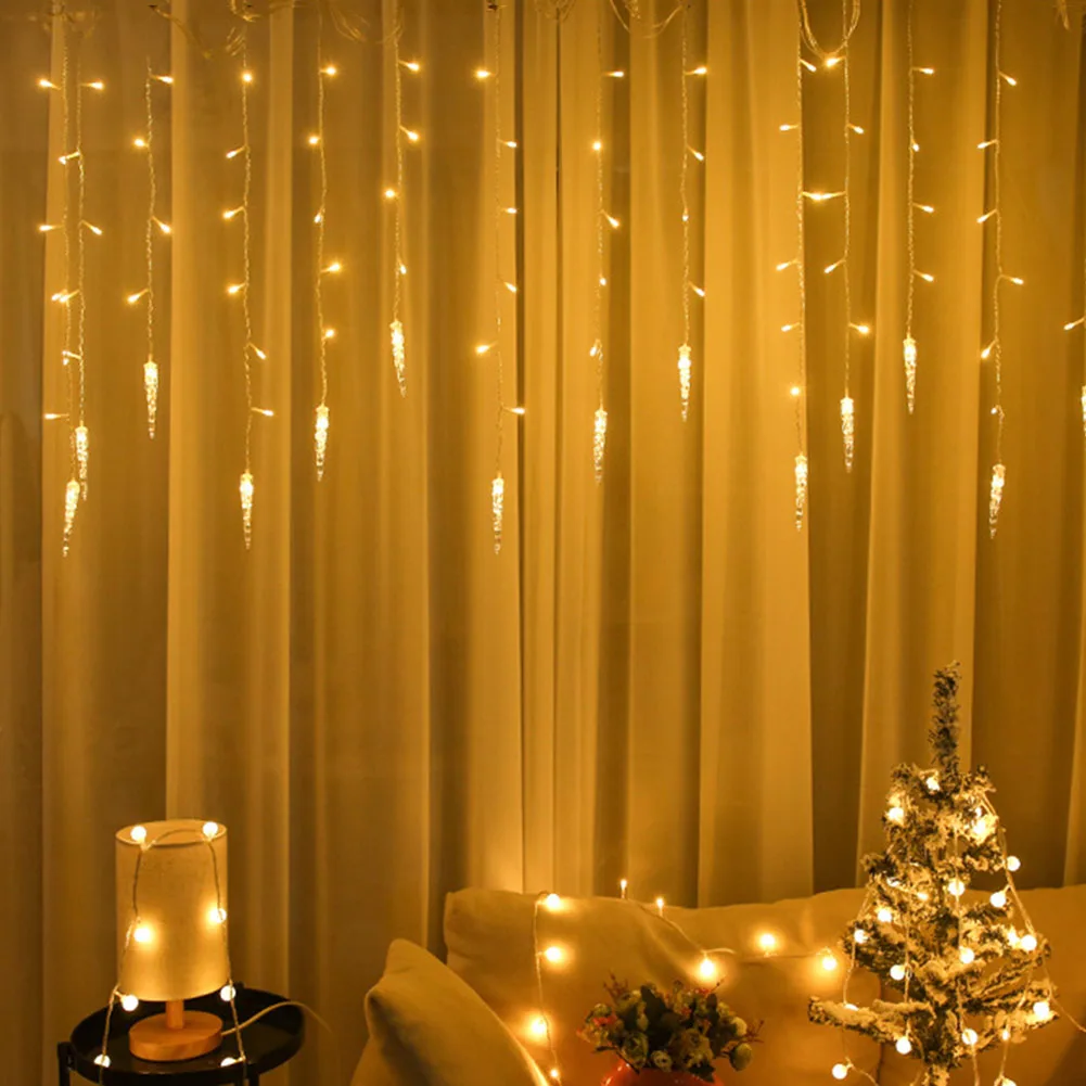 Led Icicle Curtain Fairy String Light Fairy Christmas Garland For New Year Wedding Party Home Window Patio Party Decoration
Led Icicle Curtain Fairy String Light Fairy Christmas Garland For New Year Wedding Party Home Window Patio Party Decoration