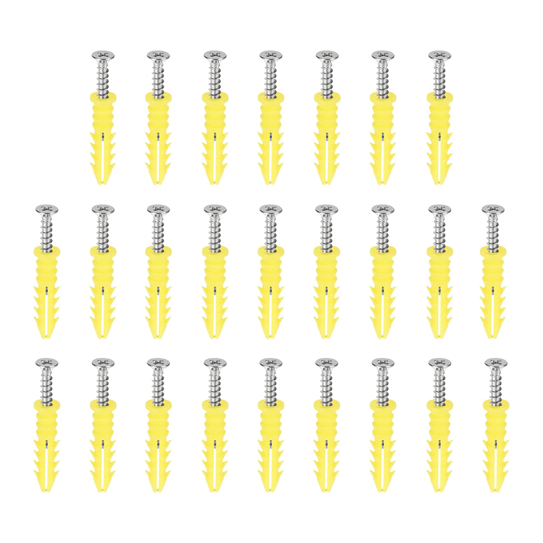 uxcell 25pcs 8mm X 35mm Plastic Expansion Pipe Anchor Wall Plug with Screws Yellow for Home Garden DIY Application
uxcell 25pcs 8mm X 35mm Plastic Expansion Pipe Anchor Wall Plug with Screws Yellow for Home Garden DIY Application