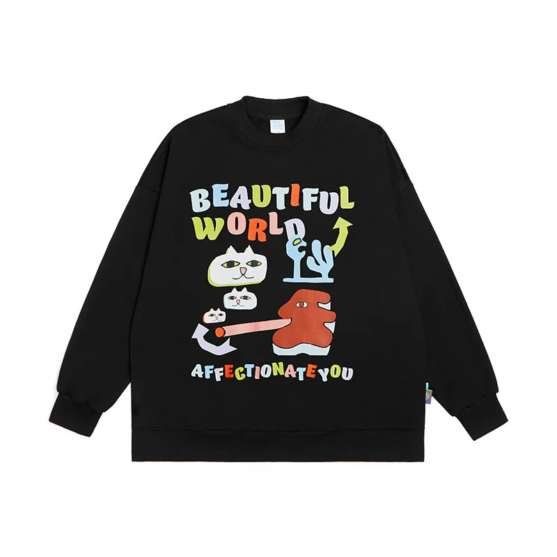 menswear 2021 autumn new fashion brand loose personalized letter cartoon printed Terry round neck sweater
menswear 2021 autumn new fashion brand loose personalized letter cartoon printed Terry round neck sweater
