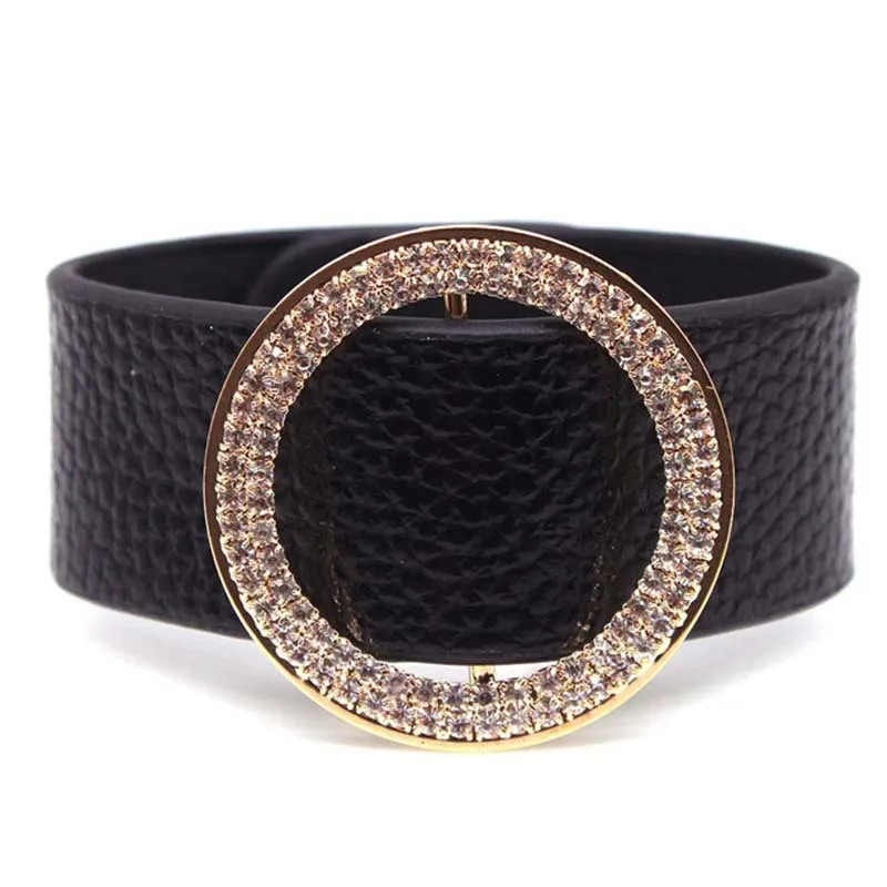 D&D European Fashion Punk Wide Crysta Round Leather Bracelet & Bangles For Women Cuff Bracelet Wedding Jewelry
D&D European Fashion Punk Wide Crysta Round Leather Bracelet & Bangles For Women Cuff Bracelet Wedding Jewelry