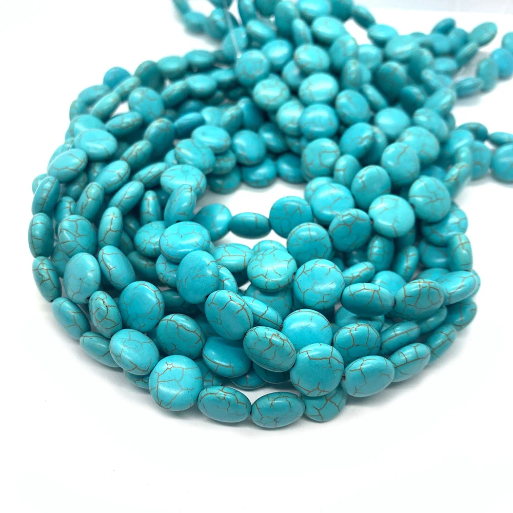 8-15mm Synthesis Blue Turquoise Natural Stone Bead Buttons Oblate Loose Beads for Jewelry Making DIY Necklace Bracelet Earrings
8-15mm Synthesis Blue Turquoise Natural Stone Bead Buttons Oblate Loose Beads for Jewelry Making DIY Necklace Bracelet Earrings