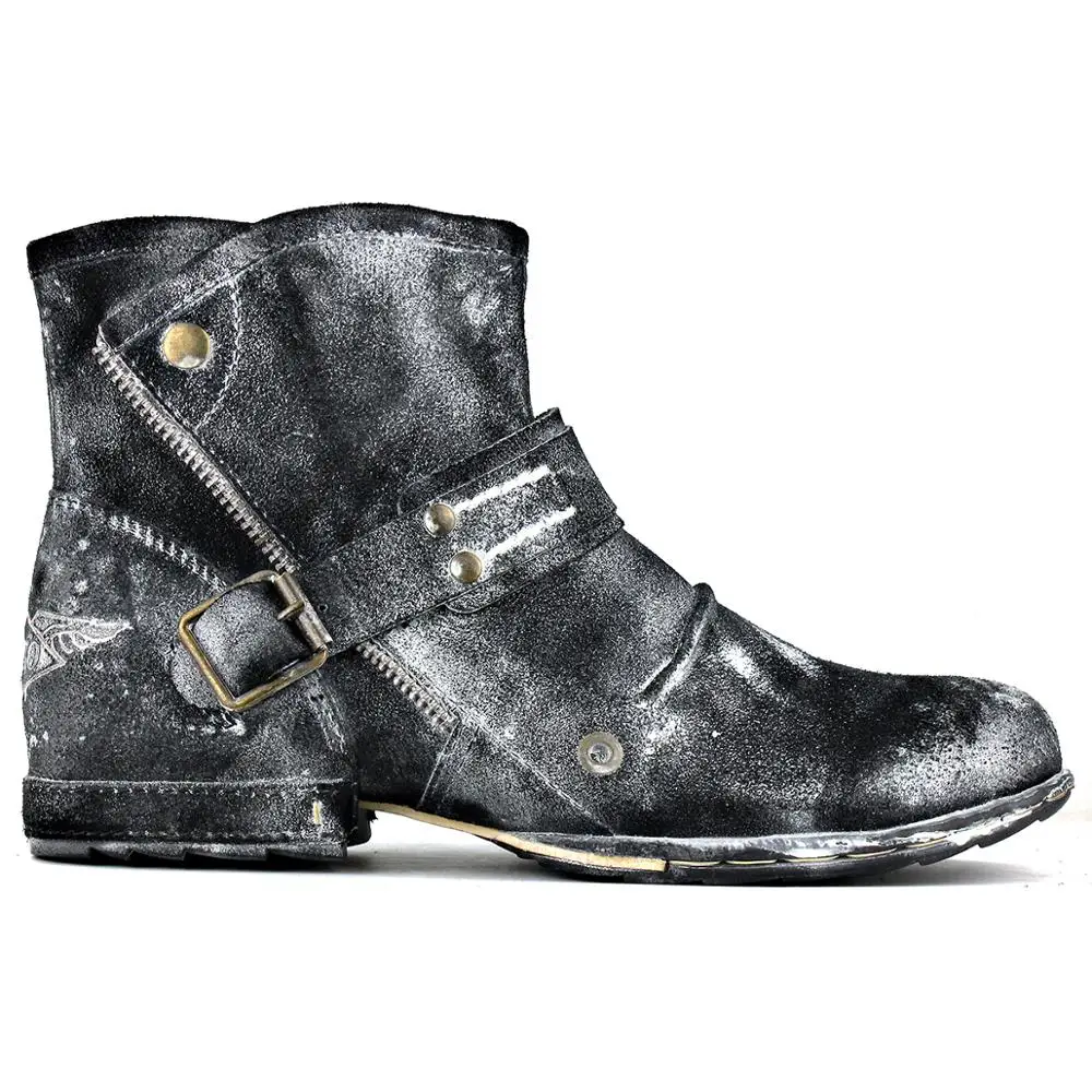 Men's Ankle Boots Cowboy Chukka Boots Zipper-up Motorcycle Boots Genuine Leather Men Handmade Western Boots Designer Shoes
Men's Ankle Boots Cowboy Chukka Boots Zipper-up Motorcycle Boots Genuine Leather Men Handmade Western Boots Designer Shoes