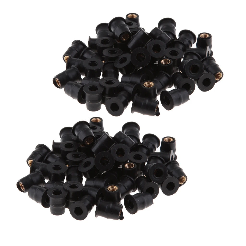 100 шт. Универсальные пластиковые гайки для лобового стекла M5 для мотоцикла, мотовездехода (черный) 
100 шт. Универсальные пластиковые гайки для лобового стекла M5 для мотоцикла, мотовездехода (черный)