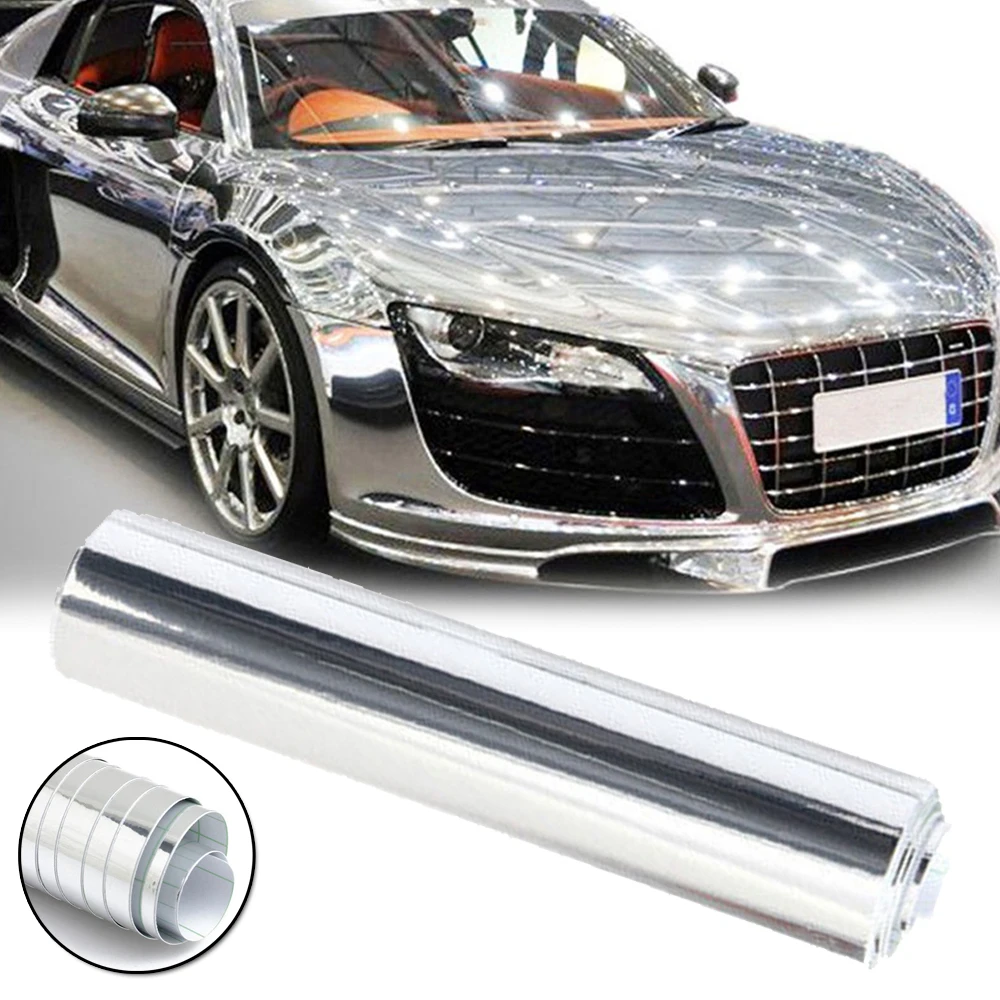 High Stretchable Mirror Silver Chrome Mirror Flexible Vinyl Wrap Sheet Roll Film Car Sticker UV Protected Decal Sheet 20*152cm
High Stretchable Mirror Silver Chrome Mirror Flexible Vinyl Wrap Sheet Roll Film Car Sticker UV Protected Decal Sheet 20*152cm