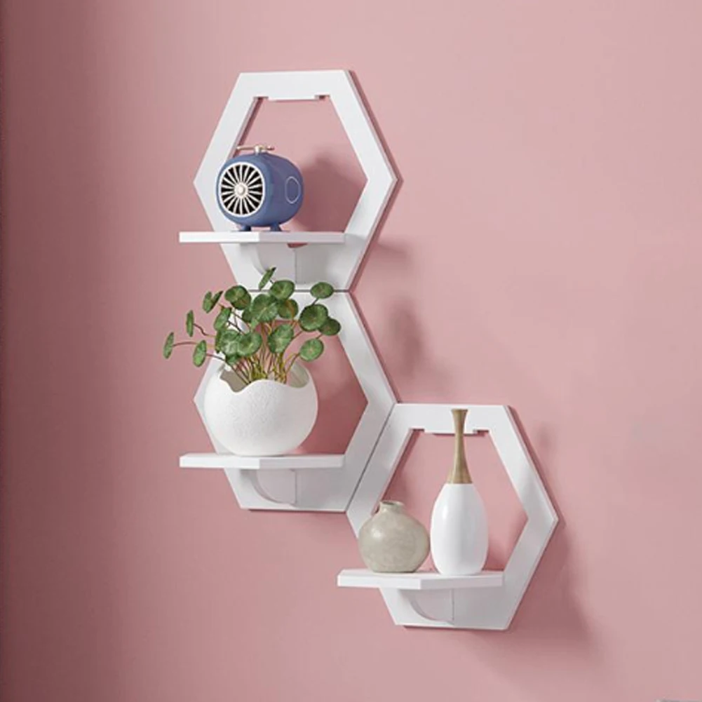 Non-Drilling Home Decor Wall Shelves Storage Shelf Decoration Wall Mounted Floating Circle Hexagon Shelf Decoracion
Non-Drilling Home Decor Wall Shelves Storage Shelf Decoration Wall Mounted Floating Circle Hexagon Shelf Decoracion