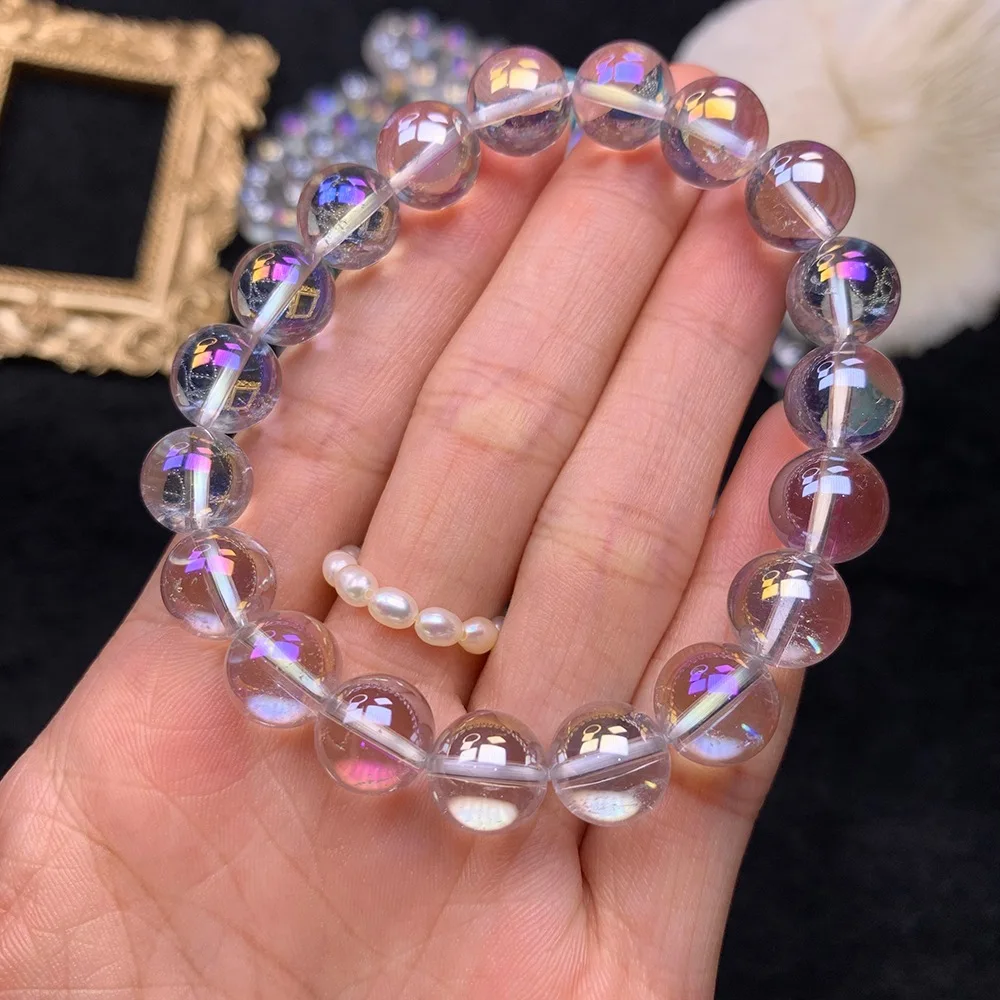 Natural Plating Rainbow White Crystal Bead Strand Bracelets for Men and Women Charm Crystal Healing Elastic Bracelet Jewelry
Natural Plating Rainbow White Crystal Bead Strand Bracelets for Men and Women Charm Crystal Healing Elastic Bracelet Jewelry