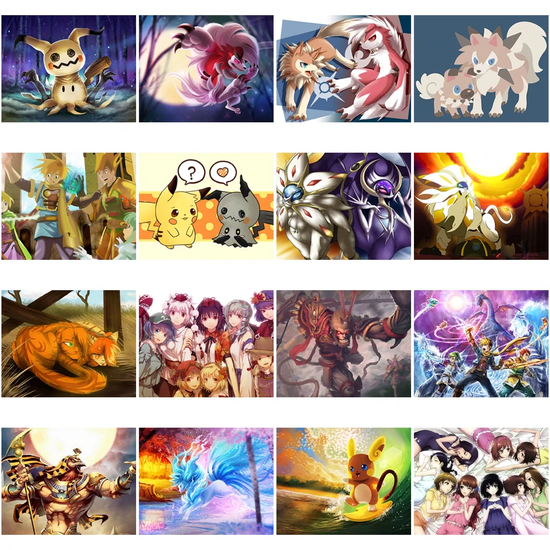 Diy 5D Diamond Embroidery Mosaic Paintings Japan Animation Pictures Wall Art Pocket Monster Posters Print for Home Decoration
Diy 5D Diamond Embroidery Mosaic Paintings Japan Animation Pictures Wall Art Pocket Monster Posters Print for Home Decoration