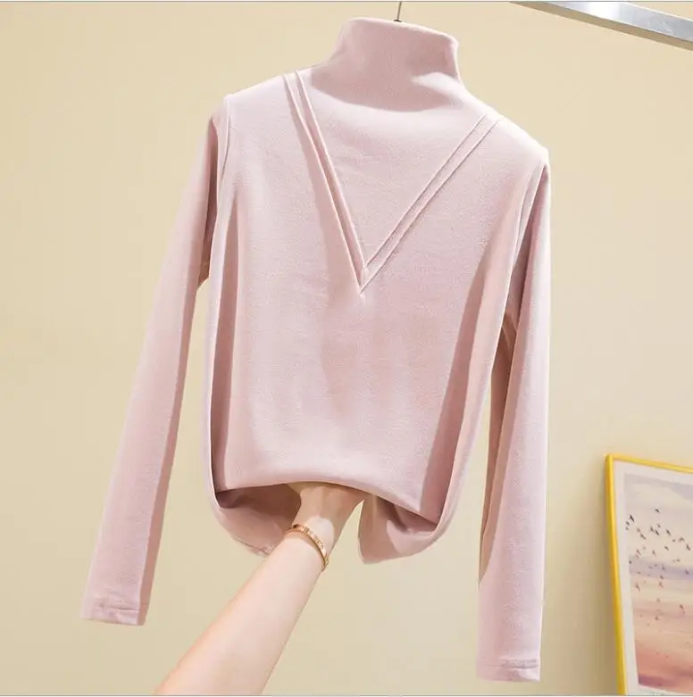 Fashion autumn winter new pure color simple thickened semi-turtleneck blouse women's fashion versatile long-sleeve blouse
Fashion autumn winter new pure color simple thickened semi-turtleneck blouse women's fashion versatile long-sleeve blouse