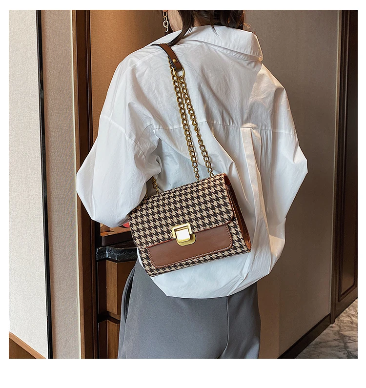 2021 Houndstooth Crossbody Bags Handbag Luxury Brand Design Lock High Quality Leather Shoulder Bag Woman Messeng Bags
2021 Houndstooth Crossbody Bags Handbag Luxury Brand Design Lock High Quality Leather Shoulder Bag Woman Messeng Bags