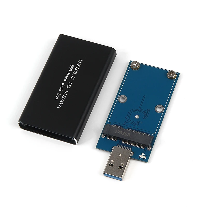 MSATA к USB 5 Гбит/с 3 0 mSATA SSD корпус USB3.0 чехол адаптер жесткого диска M2 Внешний HDD