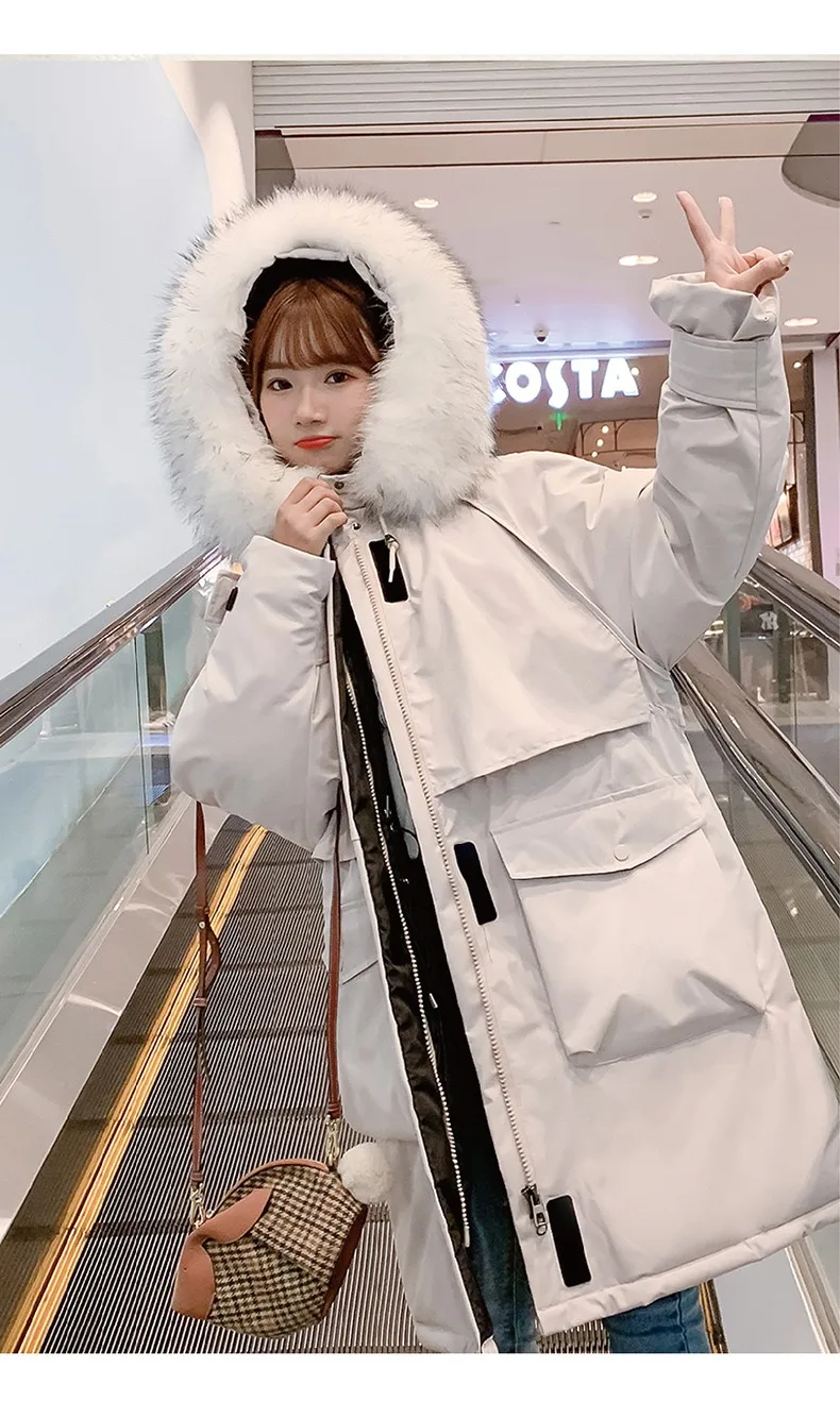 Large fur collar winter padded coat 2020 fashion big pockets long thick coat coat over the knee Female Coat Autumn Winter Coats
Large fur collar winter padded coat 2020 fashion big pockets long thick coat coat over the knee Female Coat Autumn Winter Coats