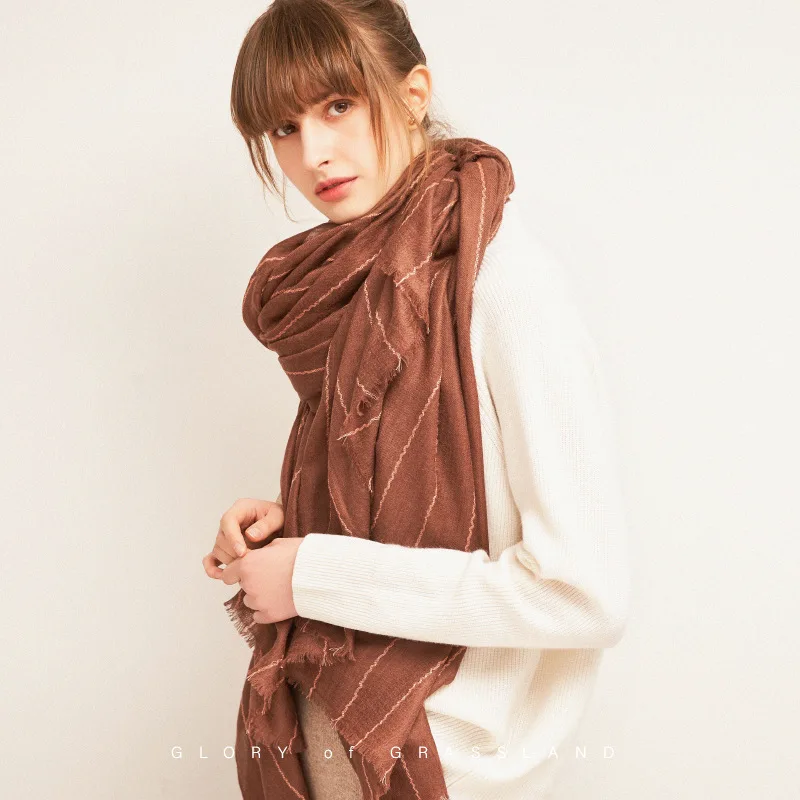 2021origin pure wool women's striped wool scarfJapanese style line simple fashion warm shawl couple decorative scarfFour seasons
2021origin pure wool women's striped wool scarfJapanese style line simple fashion warm shawl couple decorative scarfFour seasons