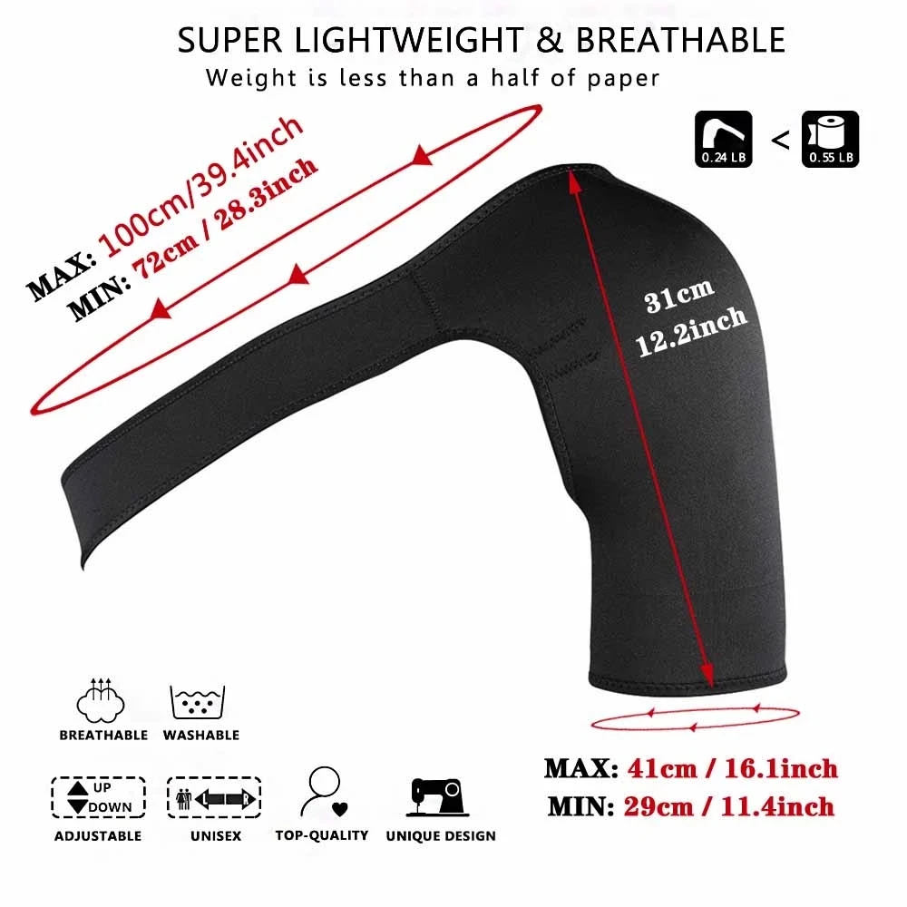 Adjustable Gym Sports Care Single Shoulder Support Back Brace Guard Strap Wrap Belt Band Pads Black Bandage -40
Adjustable Gym Sports Care Single Shoulder Support Back Brace Guard Strap Wrap Belt Band Pads Black Bandage -40