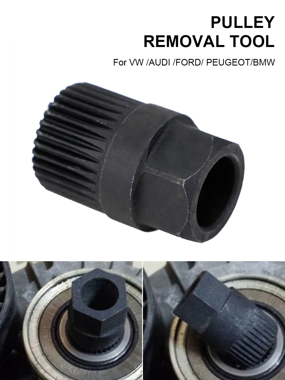 Alternator Clutch Free Wheel Pulley Removal Tool 33T Socket V Belt Pulley Remover for Audi Ford Peugeot BMW Car Disassembly Tool
Alternator Clutch Free Wheel Pulley Removal Tool 33T Socket V Belt Pulley Remover for Audi Ford Peugeot BMW Car Disassembly Tool