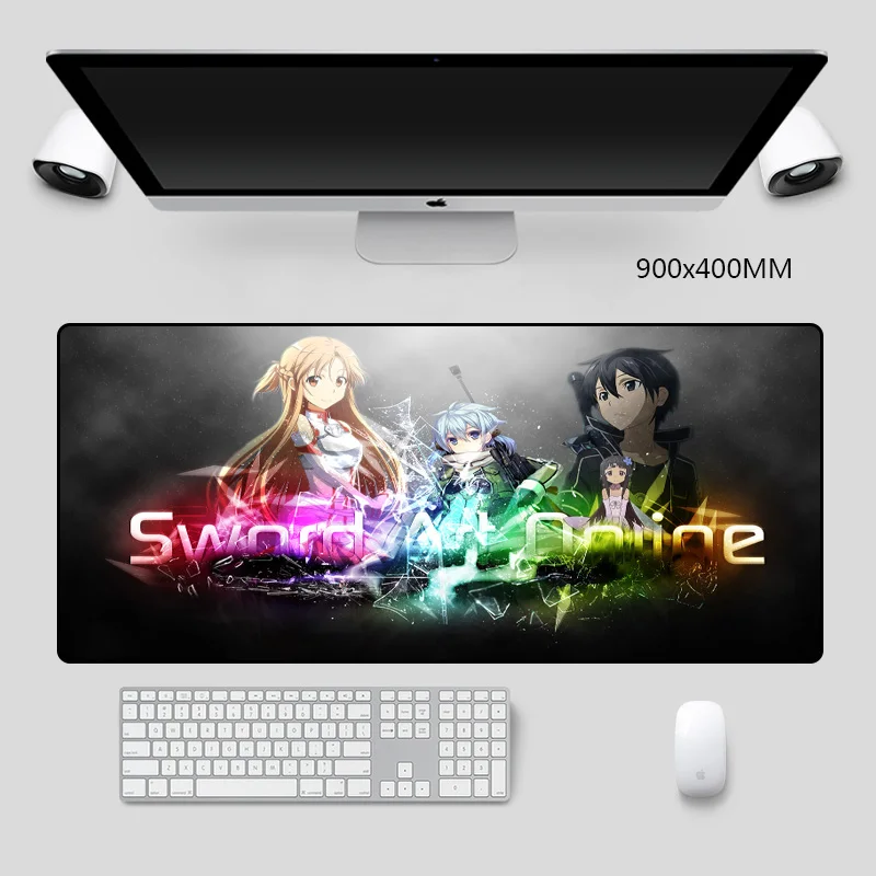 Sword Art Anime Mouse Pads Anti-slip Locked Edge Softy Gamer Gaming Desktop Mice Mat 900x400/800x400mm Large XXL for Anime Fans
Sword Art Anime Mouse Pads Anti-slip Locked Edge Softy Gamer Gaming Desktop Mice Mat 900x400/800x400mm Large XXL for Anime Fans