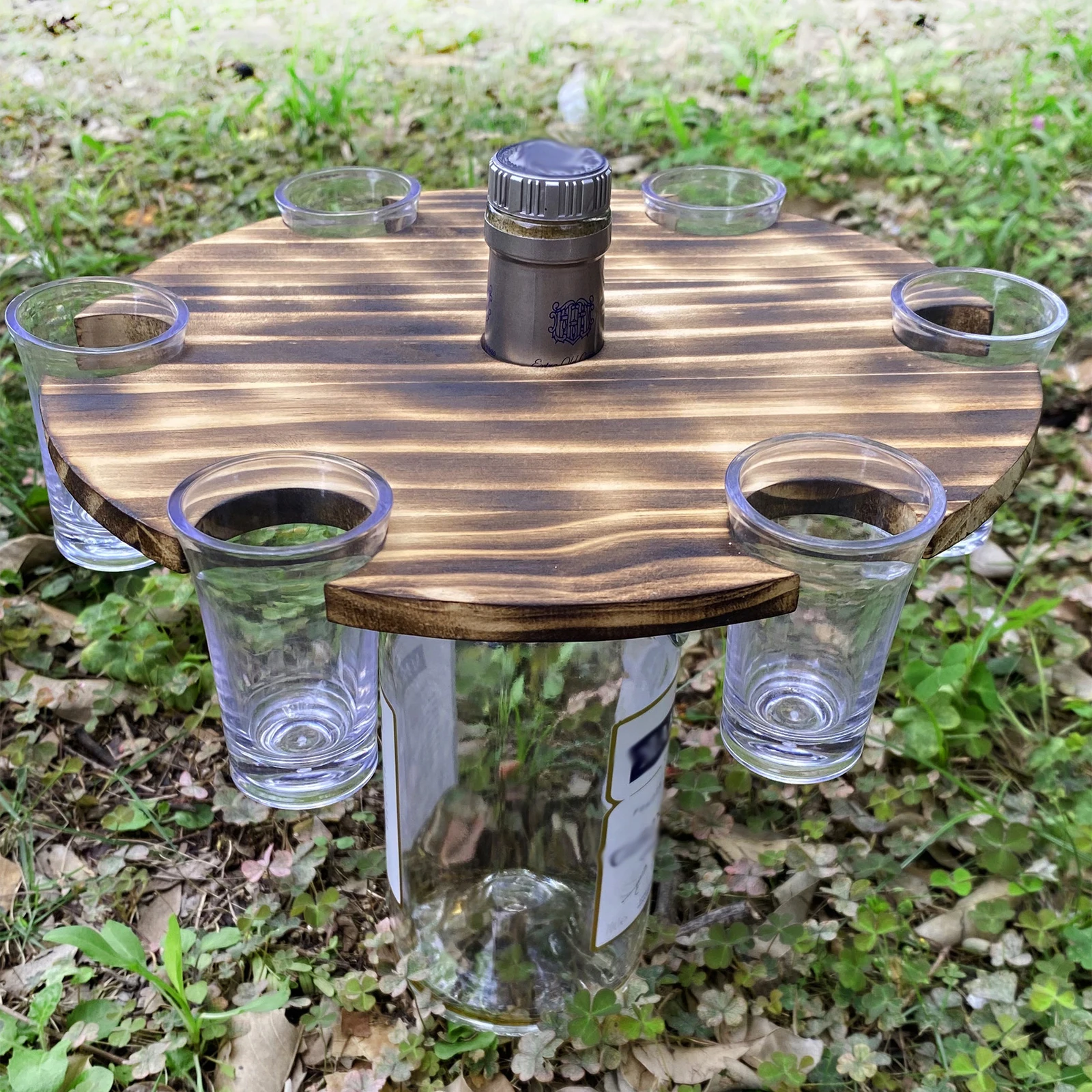 Wine Cups Bottle Holder, Plywood Round Holding Board for 6pcs Wine Cups Glass Bottle Used for Dinner, Picnic, Outdoor Camping, B
Wine Cups Bottle Holder, Plywood Round Holding Board for 6pcs Wine Cups Glass Bottle Used for Dinner, Picnic, Outdoor Camping, B