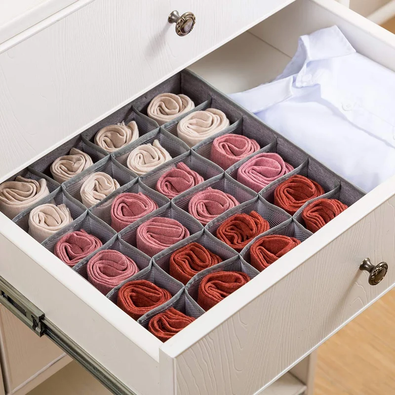 2 Pack Closet Socks Organizer Drawer Divider, 24 Cell Collapsible Closet Cabinet Organizer Underwear Storage Boxes for Storing S
2 Pack Closet Socks Organizer Drawer Divider, 24 Cell Collapsible Closet Cabinet Organizer Underwear Storage Boxes for Storing S