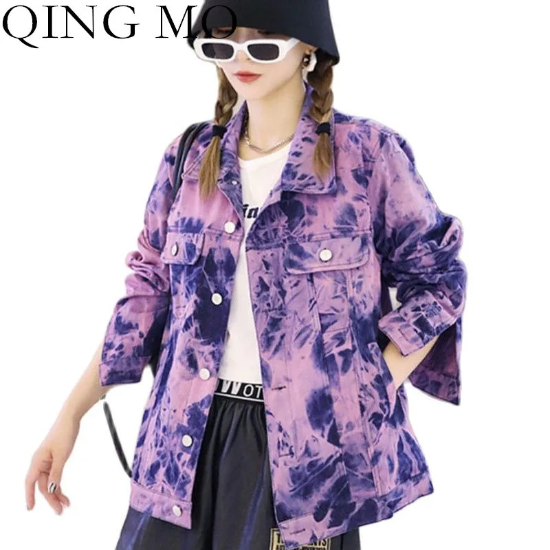 QING MO Autumn Fashion Tie Dye Print Denim Coat Women 2021 Streetwear Print Cardigan Jacket Casual Female Denim Jacket QYF340A
QING MO Autumn Fashion Tie Dye Print Denim Coat Women 2021 Streetwear Print Cardigan Jacket Casual Female Denim Jacket QYF340A