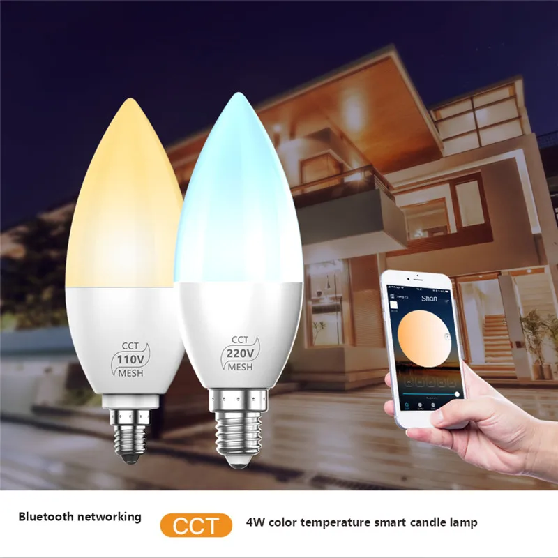 E12 E14 Led Bulb Bluetooth App RGB Candle Lamp Intelligent Lighting 2700K-6500K 4W110V&4W220V High Quality Bluetooth Candle Led
E12 E14 Led Bulb Bluetooth App RGB Candle Lamp Intelligent Lighting 2700K-6500K 4W110V&4W220V High Quality Bluetooth Candle Led