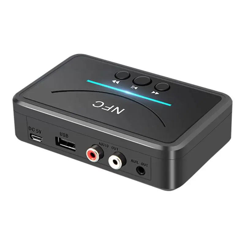 Новый NFC Беспроводной адаптер Bluetooth ресивер V5.0 + EDR USB 3 5 мм 2RCA AUX HiFi стерео аудио для