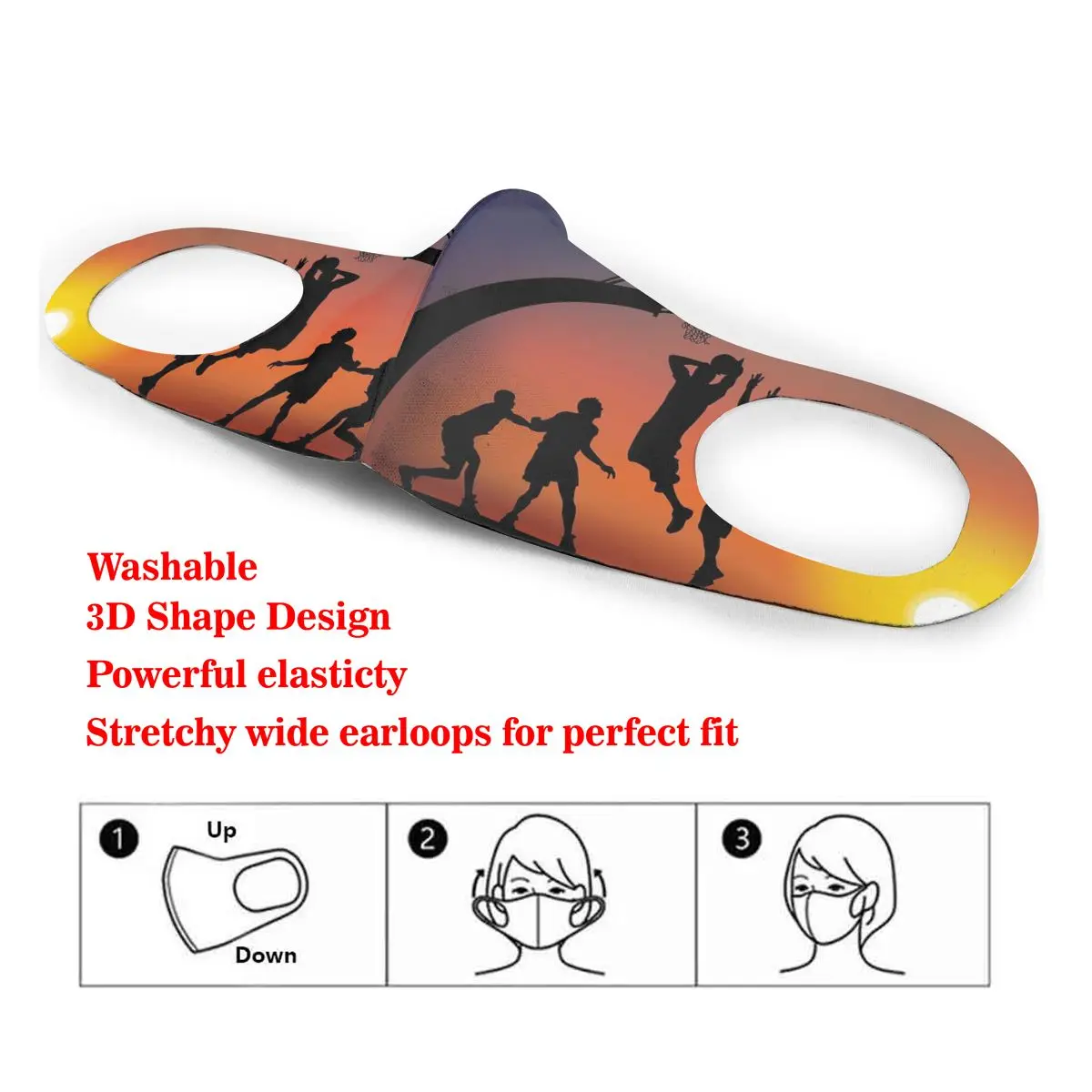 Washable Earloop Mask 3D Boys Playing Basketball At Sunset Cycling Anti Dust Mouth Face Care Respirator for Summer
Washable Earloop Mask 3D Boys Playing Basketball At Sunset Cycling Anti Dust Mouth Face Care Respirator for Summer