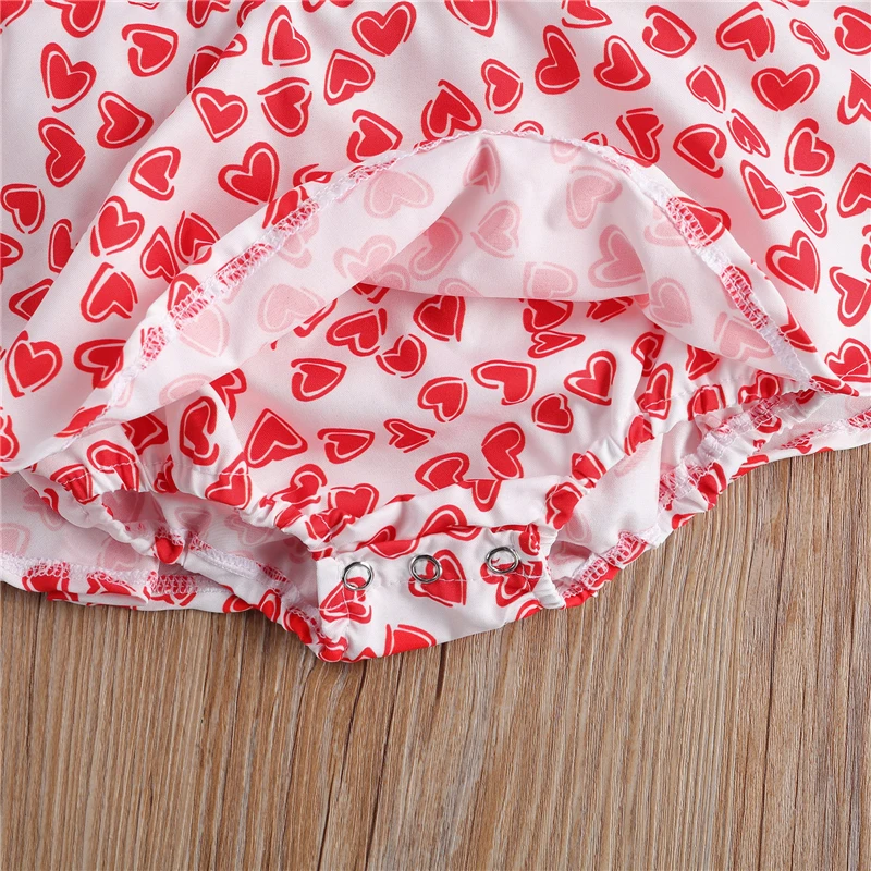 Baby Girls Ruffles Fly Sleeve Jumpsuits Summer Sweet Heart Pattern Bandage Romper and Headband
Baby Girls Ruffles Fly Sleeve Jumpsuits Summer Sweet Heart Pattern Bandage Romper and Headband