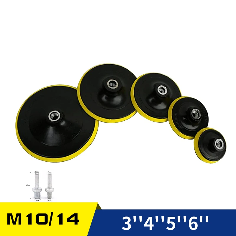 3''4''5''6'' Hook and Loop Backing Pad Sanding Pad Polishing Backer Plate with M10/14 Thread to 8mm Adapter for Orbital Sander
3''4''5''6'' Hook and Loop Backing Pad Sanding Pad Polishing Backer Plate with M10/14 Thread to 8mm Adapter for Orbital Sander