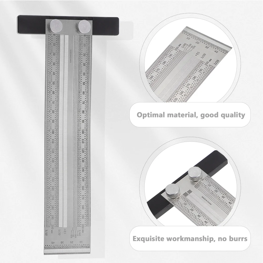 1pc Stainless Steel Measuring T Square Ruler Metal Carpentry Measuring Ruler 
1pc Stainless Steel Measuring T Square Ruler Metal Carpentry Measuring Ruler