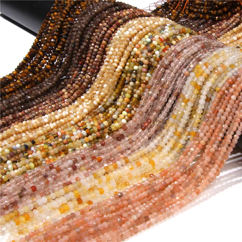 Warm Orange Series 3x4mm Natural Stone Small Rondell Beads Shell Tiger Eye Yellow Jades Faceted Loose Bead for DIY Accessories
Warm Orange Series 3x4mm Natural Stone Small Rondell Beads Shell Tiger Eye Yellow Jades Faceted Loose Bead for DIY Accessories