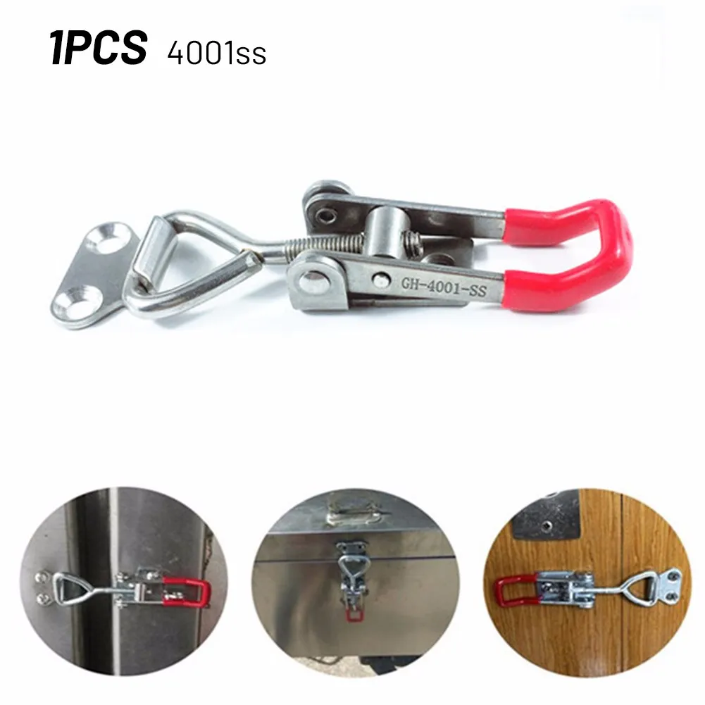1Pcs GH-4001 SS 150Kg Toggle Clamp Quick Release Latch Fast Clip Heavy Duty Bench Clamp Hand Tool Holding Woodworking Circuit Bo
1Pcs GH-4001 SS 150Kg Toggle Clamp Quick Release Latch Fast Clip Heavy Duty Bench Clamp Hand Tool Holding Woodworking Circuit Bo