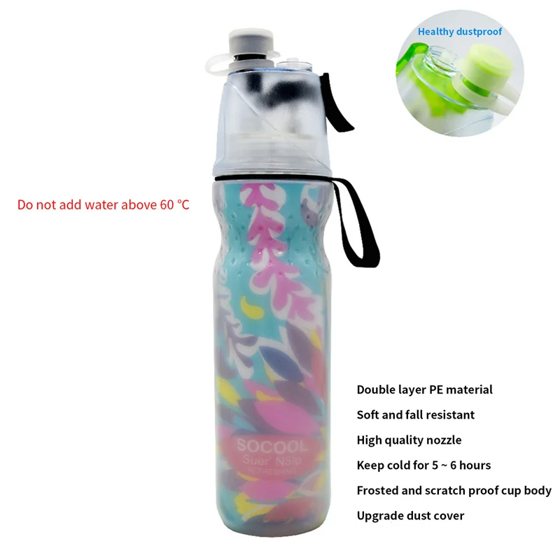 Multifunctional spray water cup sports cold water bottle summer creative plastic handy cup
Multifunctional spray water cup sports cold water bottle summer creative plastic handy cup